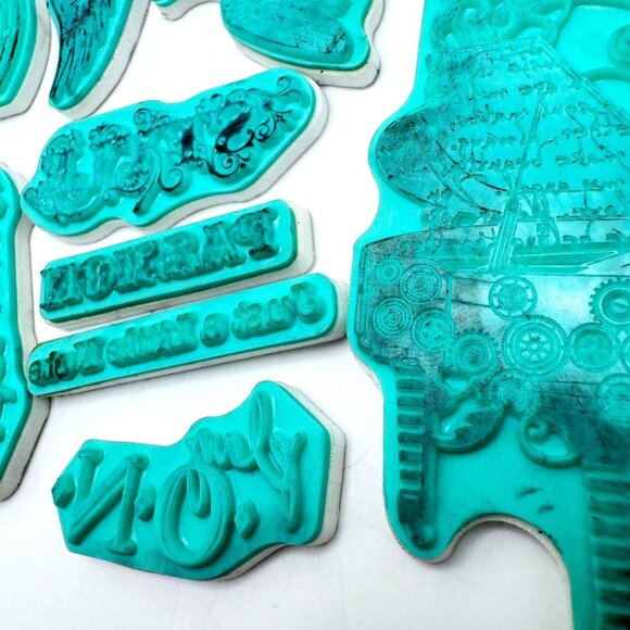 Prima Marketing Cling Stamp Set Steampunk With Passion Just A Little Note - Picture 7 of 7